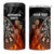 Personalised Aotearoa Darts 4 in 1 Can Cooler Tumbler Maori Koru Flaming Dartboard