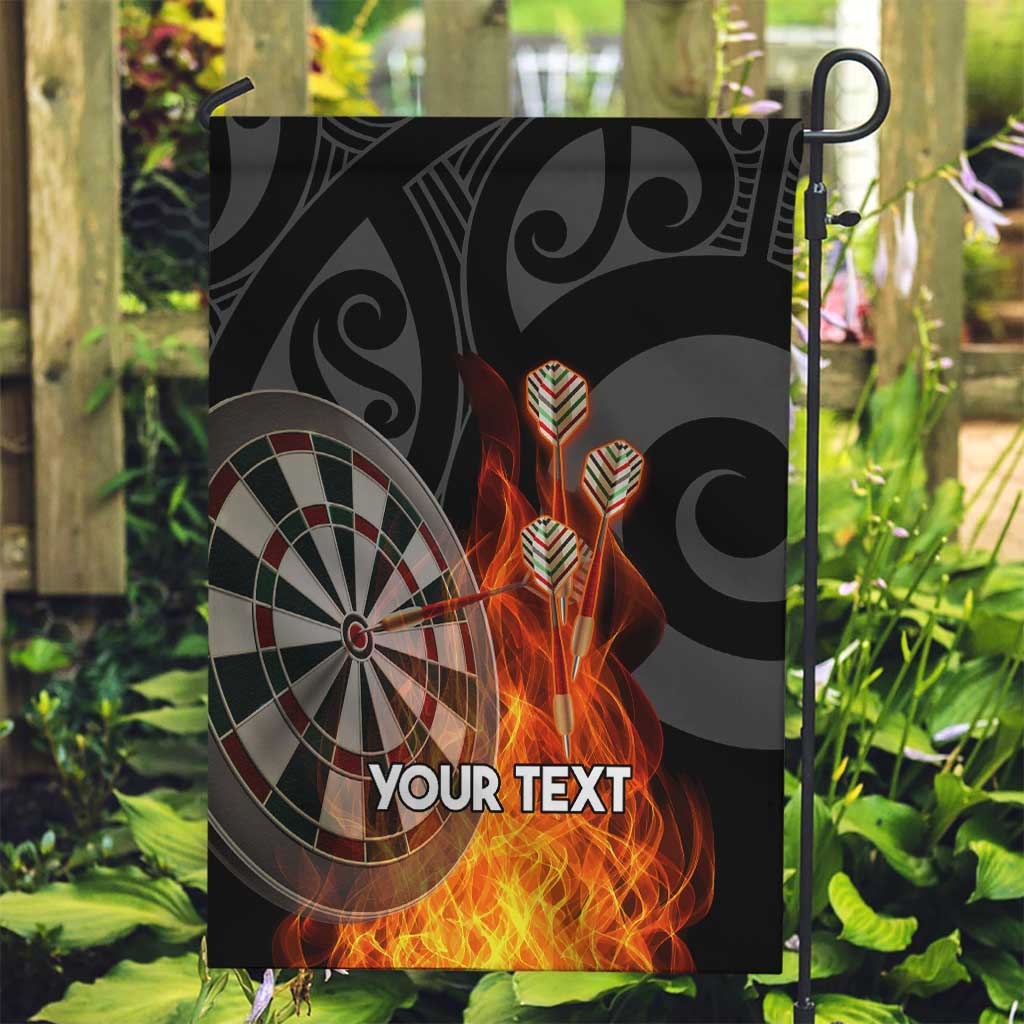 Personalised Aotearoa Darts Garden Flag Maori Koru Flaming Dartboard