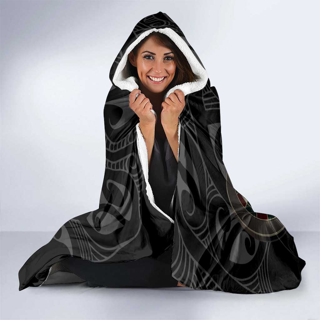 Personalised Aotearoa Darts Hooded Blanket Maori Koru Flaming Dartboard LT14 - Polynesian Pride