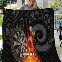 Personalised Aotearoa Darts Quilt Maori Koru Flaming Dartboard
