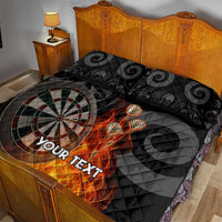 Personalised Aotearoa Darts Quilt Bed Set Maori Koru Flaming Dartboard