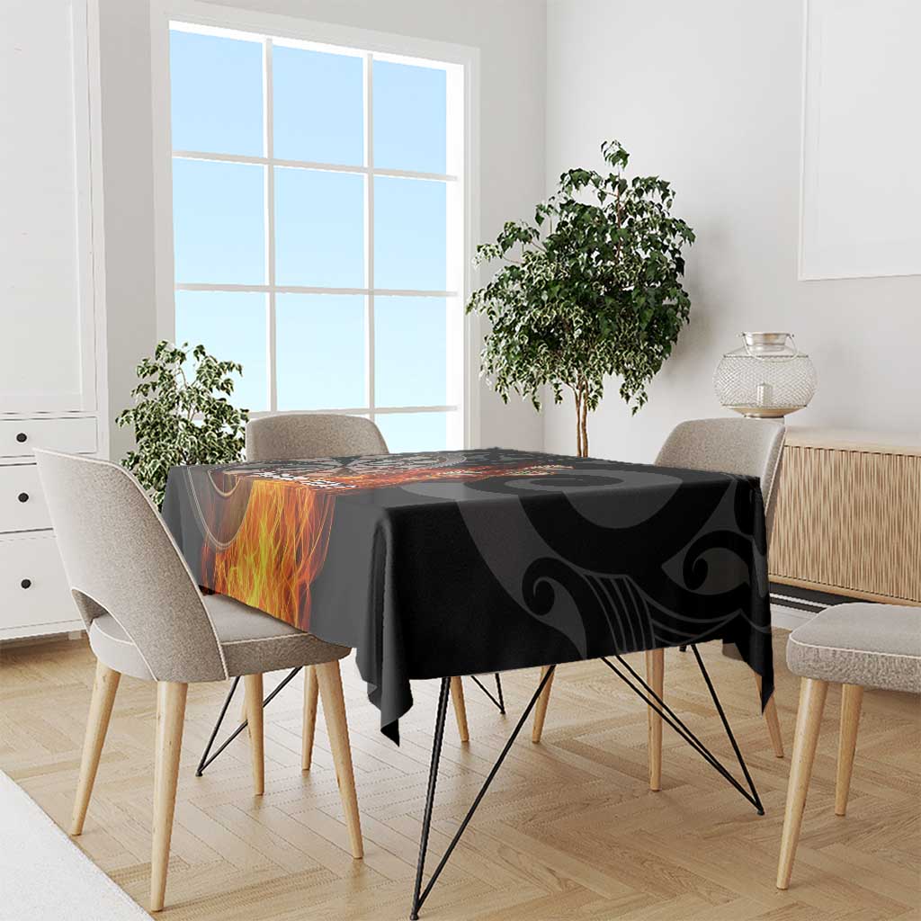 Personalised Aotearoa Darts Tablecloth Maori Koru Flaming Dartboard