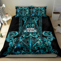 Maori Language Week Bedding Set Kia Mau Ki To Ukaipo Paua Shell Color LT14 - Polynesian Pride