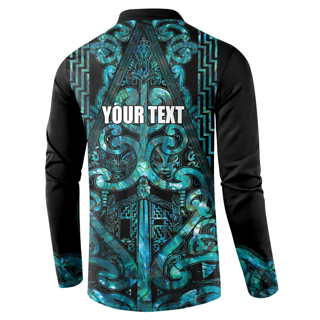 Maori Language Week Personalised Button Sweatshirt Kia Mau Ki To Ukaipo Paua Shell Color LT14 - Polynesian Pride