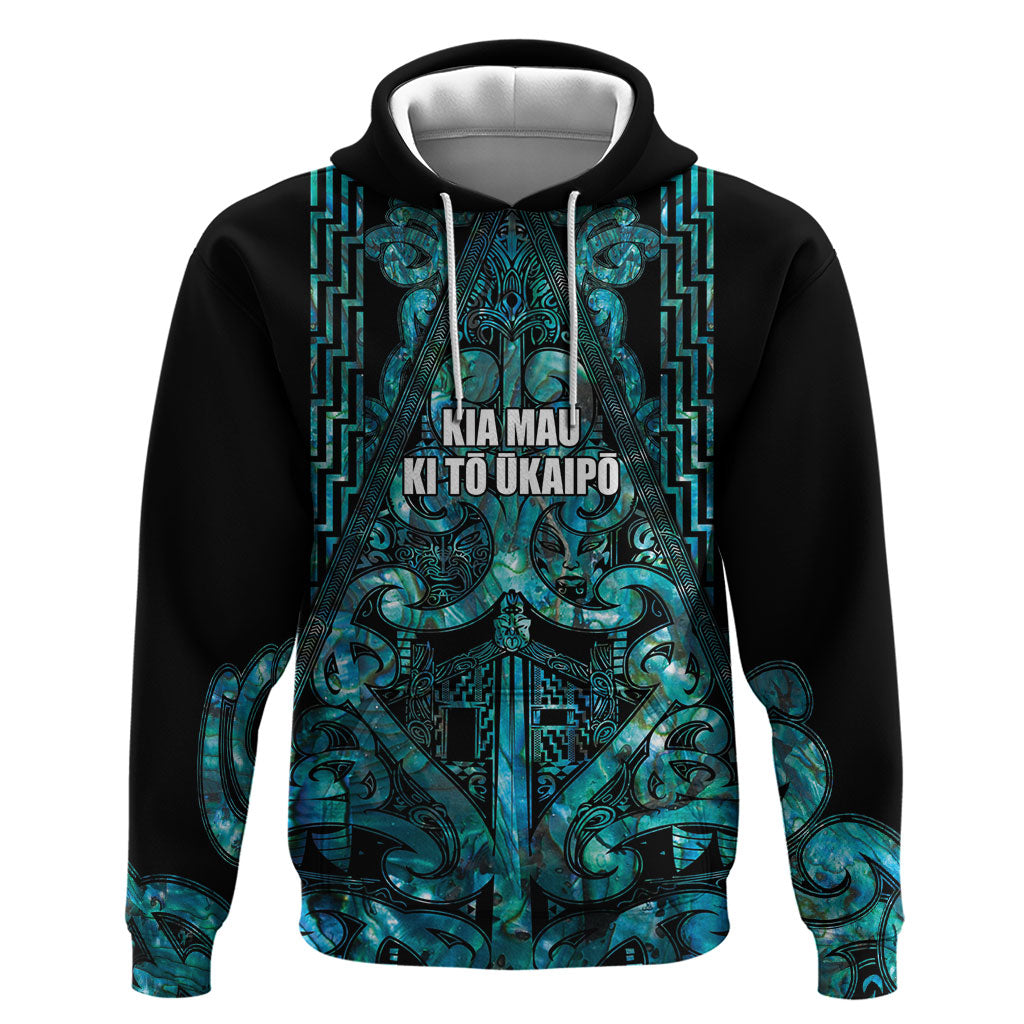 Maori Language Week Personalised Hoodie Kia Mau Ki To Ukaipo Paua Shell Color LT14 Pullover Hoodie Turquoise - Polynesian Pride