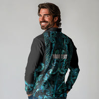 Maori Language Week Personalised Long Sleeve Polo Shirt Kia Mau Ki To Ukaipo Paua Shell Color LT14 - Polynesian Pride