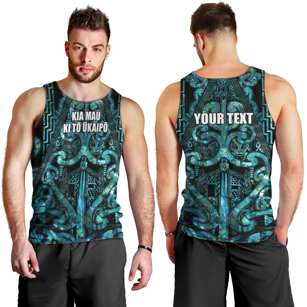 Maori Language Week Personalised Men Tank Top Kia Mau Ki To Ukaipo Paua Shell Color LT14 - Polynesian Pride
