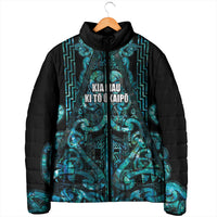 Maori Language Week Personalised Padded Jacket Kia Mau Ki To Ukaipo Paua Shell Color LT14 - Polynesian Pride