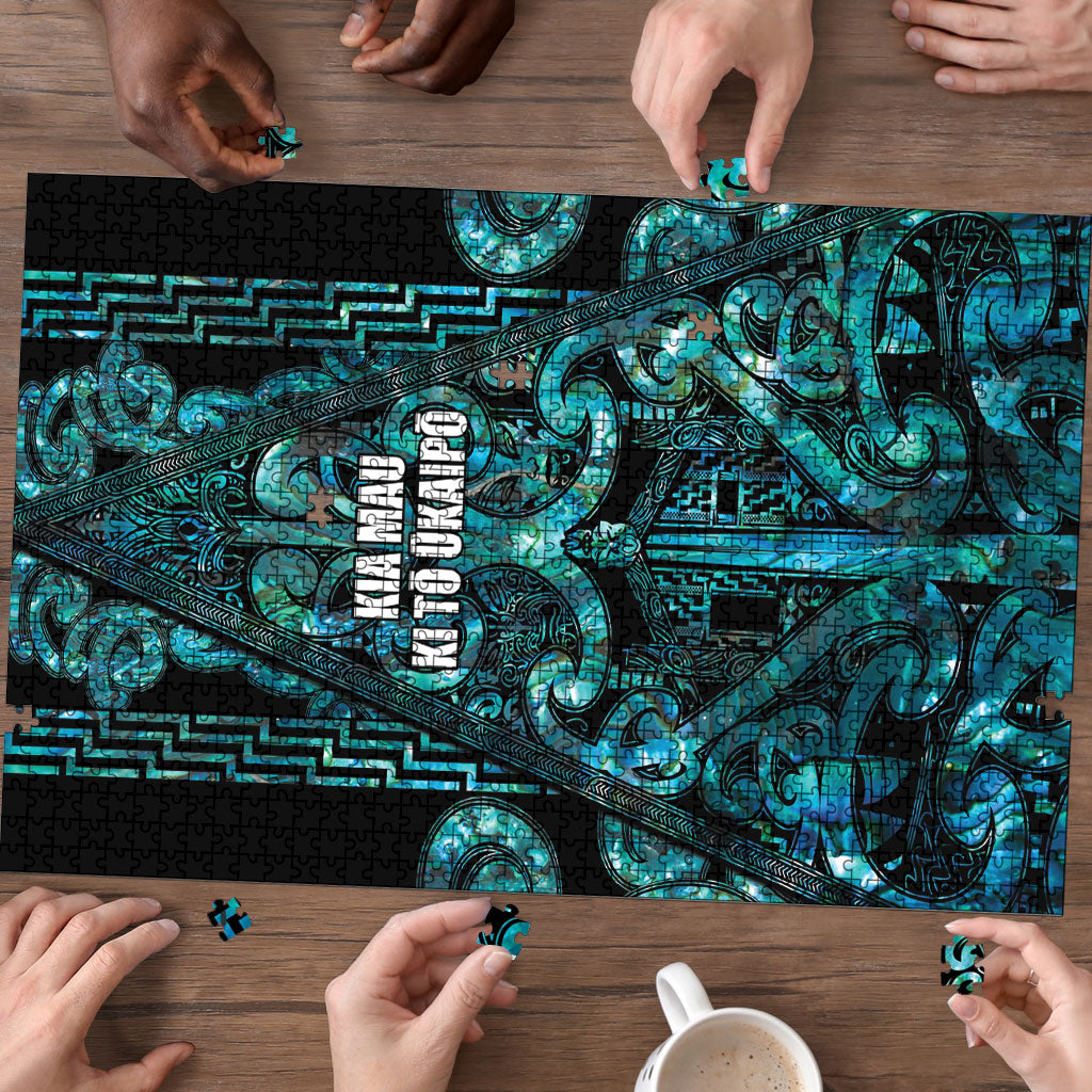 Maori Language Week Puzzle Kia Mau Ki To Ukaipo Paua Shell Color LT14 - Polynesian Pride