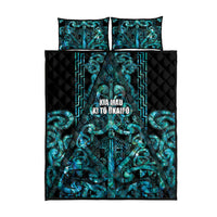 Maori Language Week Quilt Bed Set Kia Mau Ki To Ukaipo Paua Shell Color LT14 - Polynesian Pride