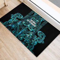 Maori Language Week Rubber Doormat Kia Mau Ki To Ukaipo Paua Shell Color LT14 - Polynesian Pride