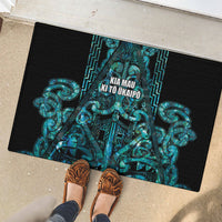 Maori Language Week Rubber Doormat Kia Mau Ki To Ukaipo Paua Shell Color LT14 - Polynesian Pride
