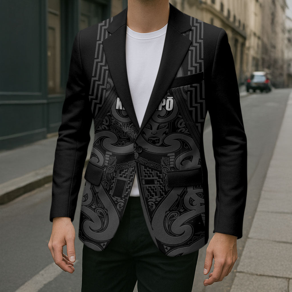 Maori Language Week Personalised Blazer Kia Mau Ki To Ukaipo Grey Color LT14 - Polynesian Pride