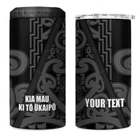 Maori Language Week Personalised 4 in 1 Can Cooler Tumbler Kia Mau Ki To Ukaipo Grey Color LT14 One Size: 16 oz Grey - Polynesian Pride