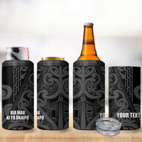 Maori Language Week Personalised 4 in 1 Can Cooler Tumbler Kia Mau Ki To Ukaipo Grey Color LT14 - Polynesian Pride