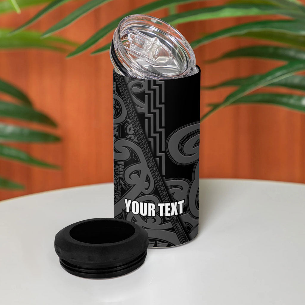 Maori Language Week Personalised 4 in 1 Can Cooler Tumbler Kia Mau Ki To Ukaipo Grey Color LT14 - Polynesian Pride
