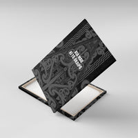 Maori Language Week Canvas Wall Art Kia Mau Ki To Ukaipo Grey Color LT14 With Frame Grey - Polynesian Pride