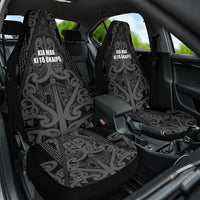 Maori Language Week Car Seat Cover Kia Mau Ki To Ukaipo Grey Color LT14 One Size Grey - Polynesian Pride