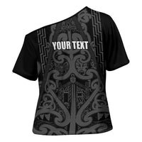Maori Language Week Personalised Cross Shoulder Shirt Kia Mau Ki To Ukaipo Grey Color LT14 - Polynesian Pride