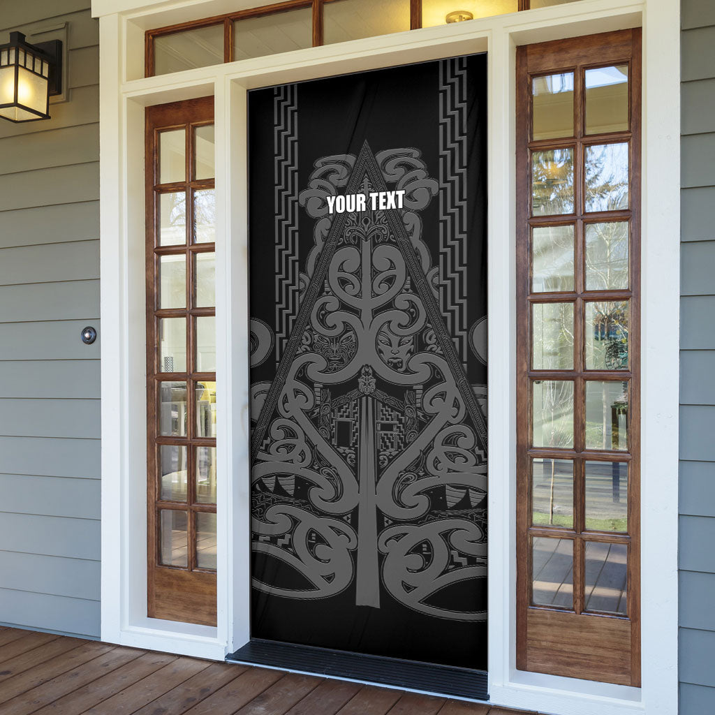Maori Language Week Personalised Door Cover Kia Mau Ki To Ukaipo Grey Color LT14 - Polynesian Pride