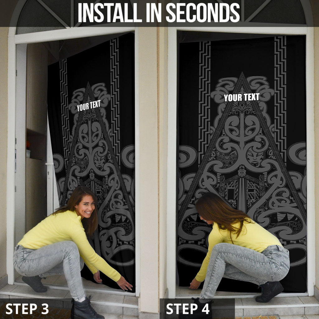 Maori Language Week Personalised Door Cover Kia Mau Ki To Ukaipo Grey Color LT14 - Polynesian Pride