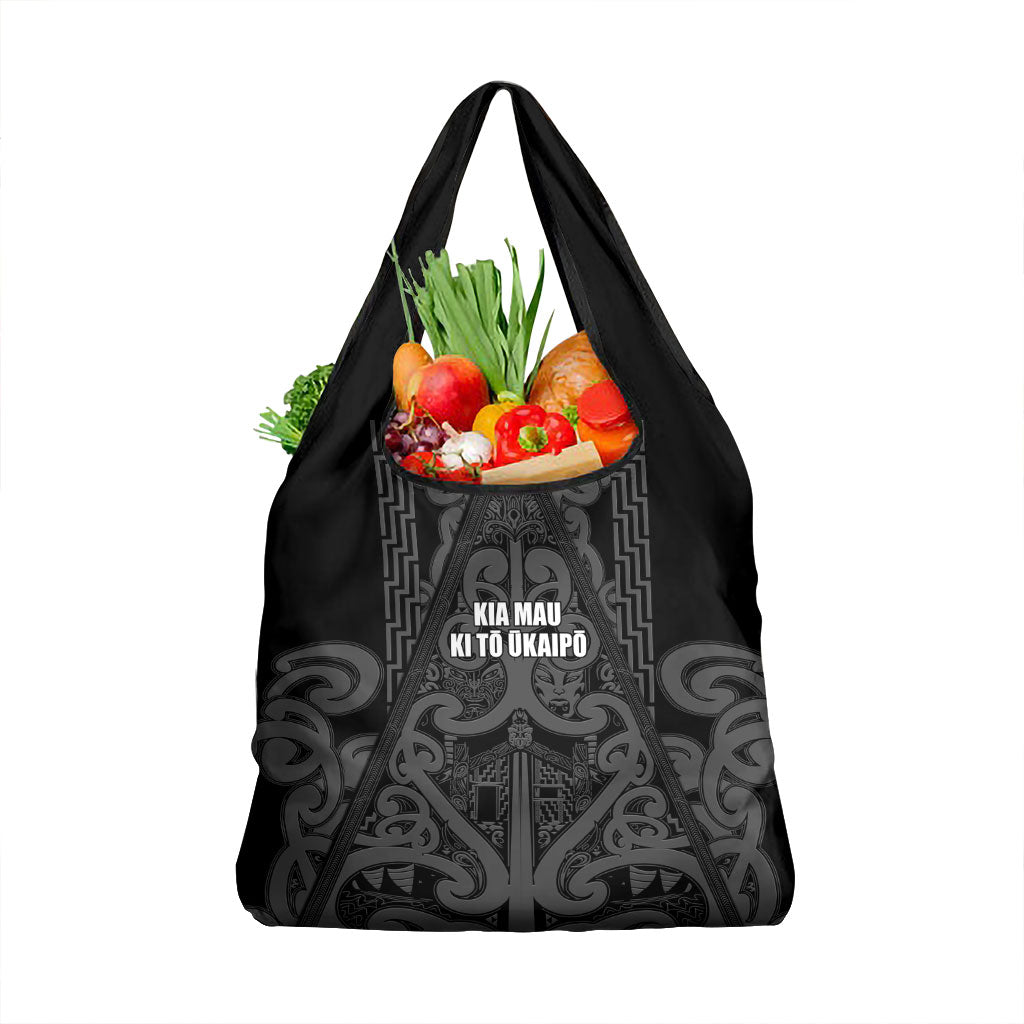 Maori Language Week Grocery Bag Kia Mau Ki To Ukaipo Grey Color LT14 1-pack One Size Grey - Polynesian Pride