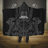 Maori Language Week Hooded Blanket Kia Mau Ki To Ukaipo Grey Color LT14 - Polynesian Pride