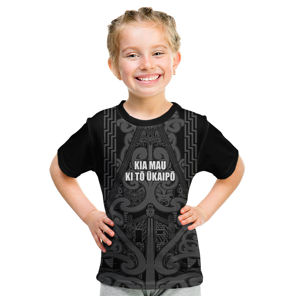 Maori Language Week Personalised Kid T Shirt Kia Mau Ki To Ukaipo Grey Color LT14 Grey - Polynesian Pride