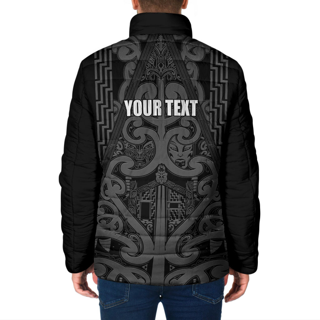Maori Language Week Personalised Padded Jacket Kia Mau Ki To Ukaipo Grey Color LT14 - Polynesian Pride