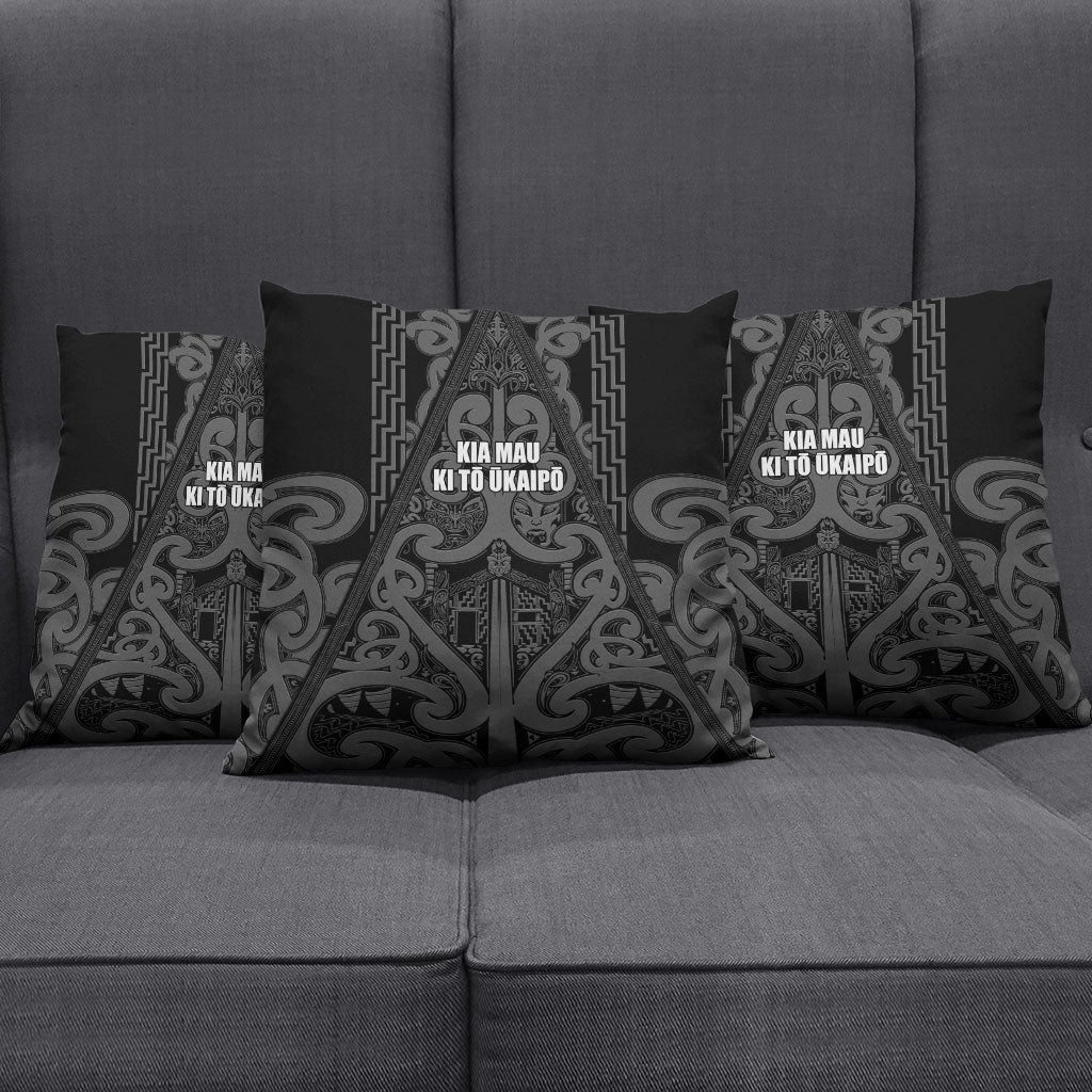 Maori Language Week Pillow Cover Kia Mau Ki To Ukaipo Grey Color LT14 - Polynesian Pride