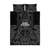 Maori Language Week Quilt Bed Set Kia Mau Ki To Ukaipo Grey Color LT14 - Polynesian Pride