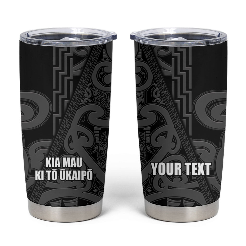 Maori Language Week Personalised Tumbler Cup Kia Mau Ki To Ukaipo Grey Color LT14 Grey - Polynesian Pride