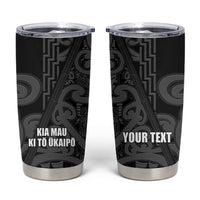 Maori Language Week Personalised Tumbler Cup Kia Mau Ki To Ukaipo Grey Color LT14 Grey - Polynesian Pride