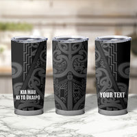 Maori Language Week Personalised Tumbler Cup Kia Mau Ki To Ukaipo Grey Color LT14 - Polynesian Pride