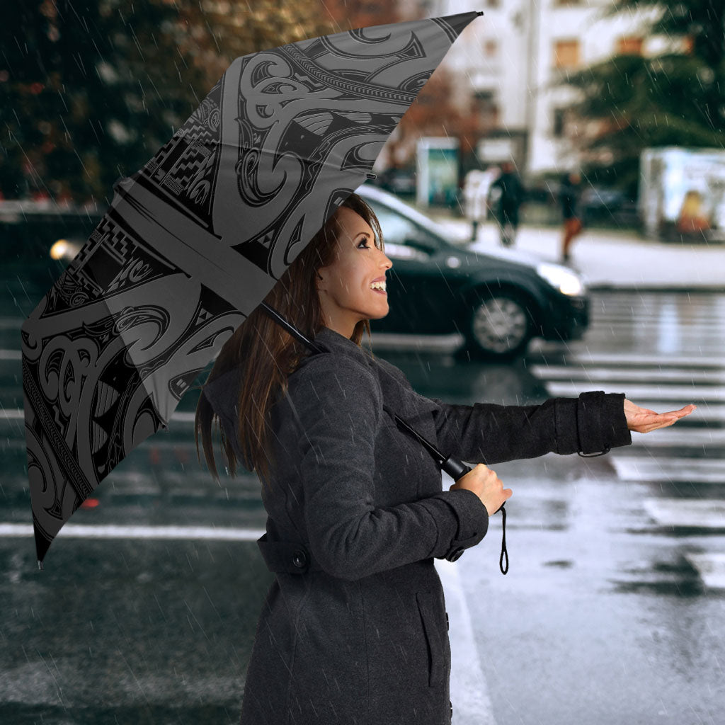 Maori Language Week Umbrella Kia Mau Ki To Ukaipo Grey Color LT14 - Polynesian Pride