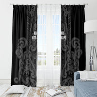 Maori Language Week Window Curtain Kia Mau Ki To Ukaipo Grey Color LT14 - Polynesian Pride