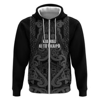 Maori Language Week Personalised Zip Hoodie Kia Mau Ki To Ukaipo Grey Color LT14 Zip Hoodie Grey - Polynesian Pride