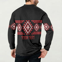 Aotearoa Atua Tumatauenga Personalised Button Sweatshirt Maori God Of War Taniko Motifs LT14 - Polynesian Pride