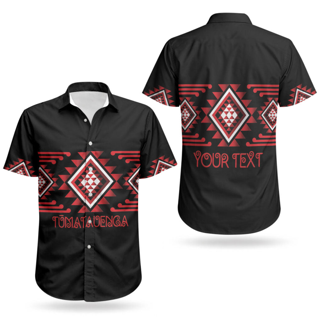 Aotearoa Atua Tumatauenga Personalised Couples Matching Long Sleeve Bodycon Dress and Hawaiian Shirt Maori God Of War Taniko Motifs LT14 - Polynesian Pride