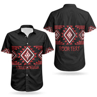 Aotearoa Atua Tumatauenga Personalised Couples Matching Tank Maxi Dress and Hawaiian Shirt Maori God Of War Taniko Motifs LT14 - Polynesian Pride