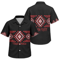 Aotearoa Atua Tumatauenga Personalised Family Matching Long Sleeve Bodycon Dress and Hawaiian Shirt Maori God Of War Taniko Motifs LT14 Son's Shirt Red - Polynesian Pride