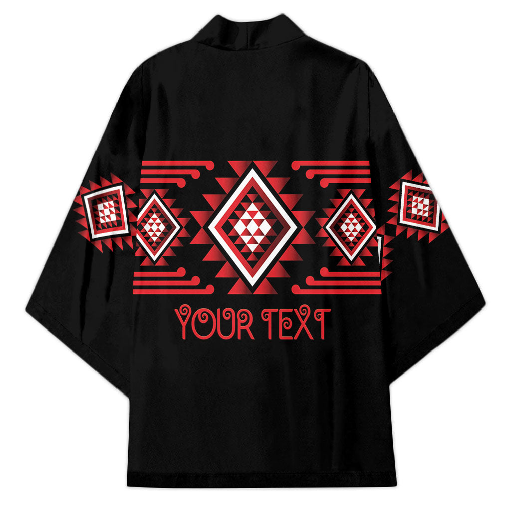 Aotearoa Atua Tumatauenga Personalised Kimono Maori God Of War Taniko Motifs LT14 - Polynesian Pride