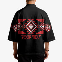 Aotearoa Atua Tumatauenga Personalised Kimono Maori God Of War Taniko Motifs LT14 - Polynesian Pride