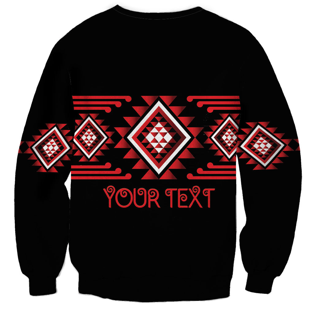 Aotearoa Atua Tumatauenga Personalised Sweatshirt Maori God Of War Taniko Motifs LT14 - Polynesian Pride