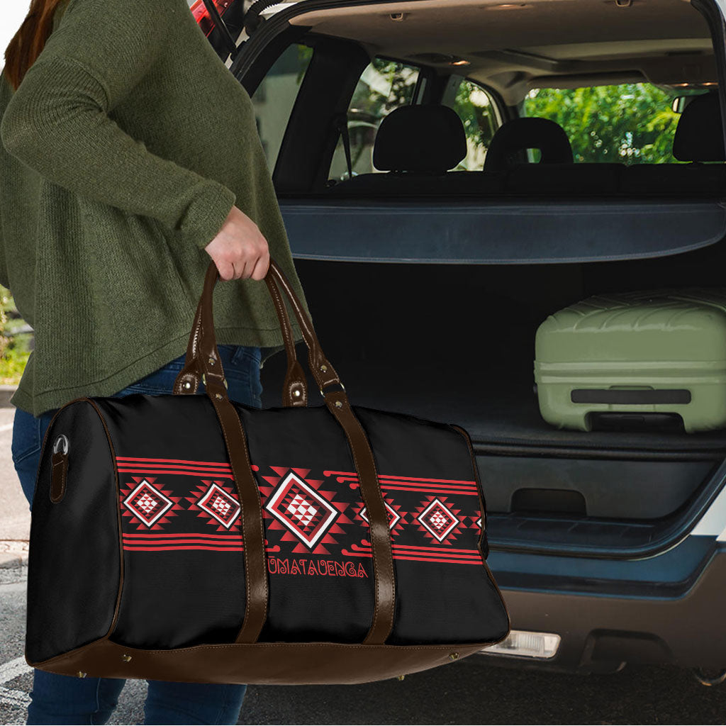 Aotearoa Atua Tumatauenga Travel Bag Maori God Of War Taniko Motifs LT14 - Polynesian Pride