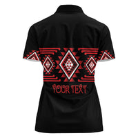 Aotearoa Atua Tumatauenga Personalised Women Polo Shirt Maori God Of War Taniko Motifs LT14 - Polynesian Pride