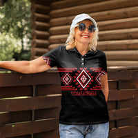 Aotearoa Atua Tumatauenga Personalised Women Polo Shirt Maori God Of War Taniko Motifs LT14 - Polynesian Pride
