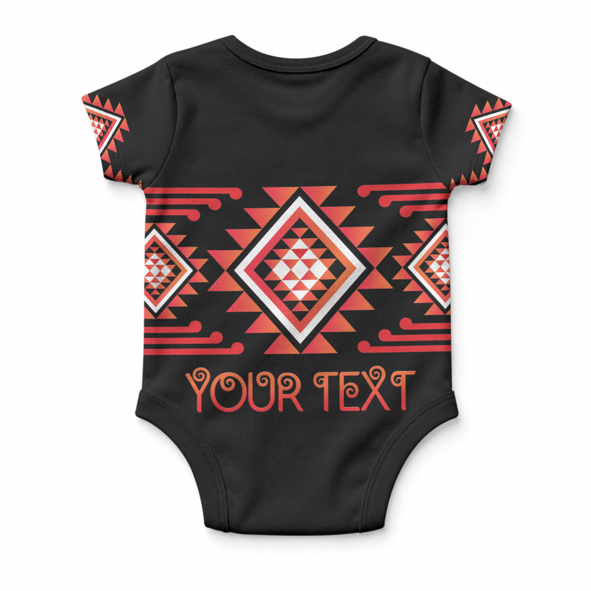 Aotearoa Atua Ruaumoko Personalised Baby Onesie Maori Powerful God Taniko Motifs
