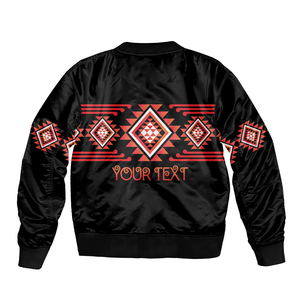 Aotearoa Atua Ruaumoko Personalised Bomber Jacket Maori Powerful God Taniko Motifs LT14 - Polynesian Pride