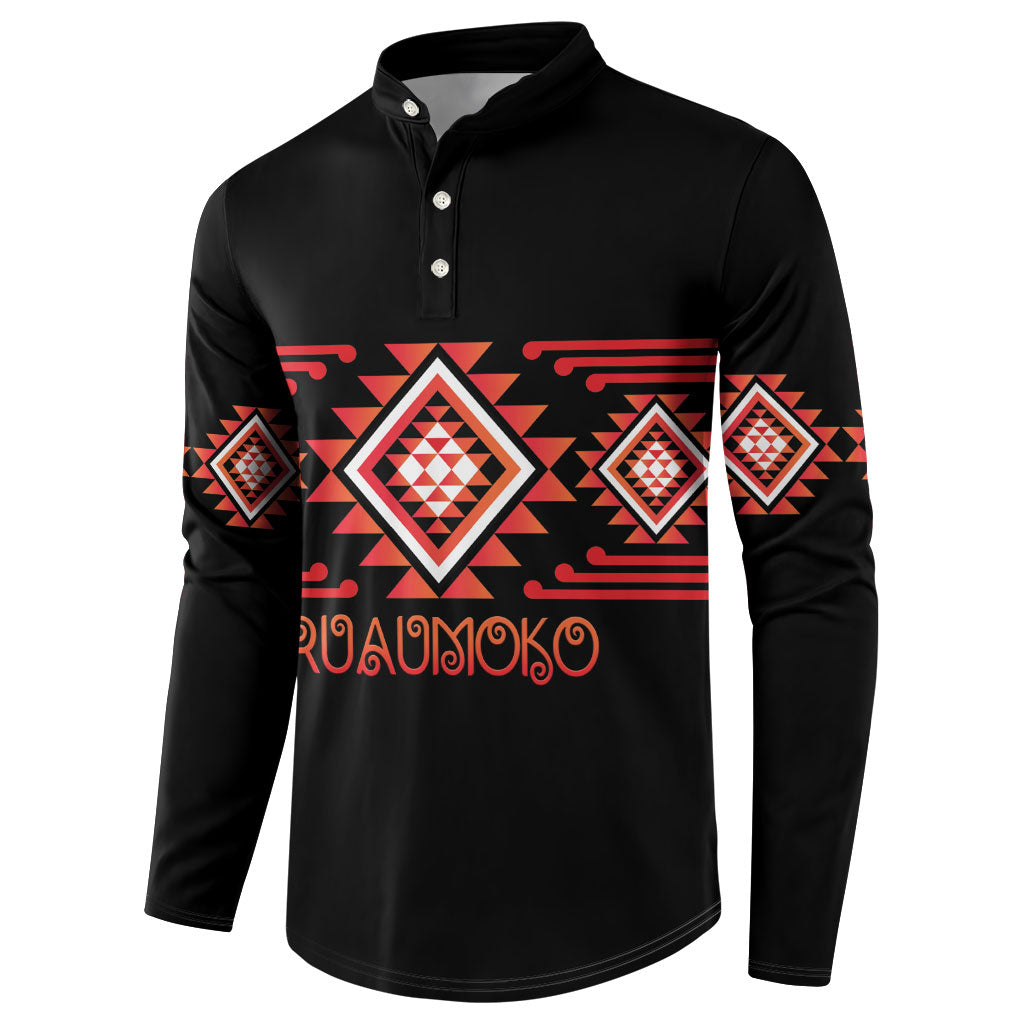 Aotearoa Atua Ruaumoko Personalised Button Sweatshirt Maori Powerful God Taniko Motifs LT14 - Polynesian Pride